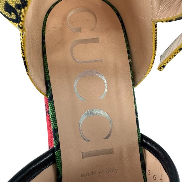 Gucci Monogram Multicolor Chunky Heels - Picture 7 of 7